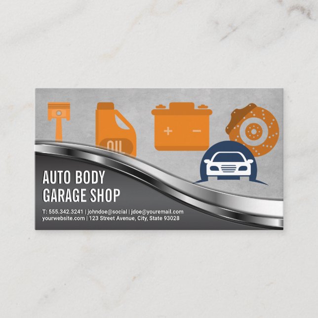Carte De Visite Magasin de garage automatique | Services automobil (Devant)
