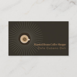 Carte De Visite Magasin de gobelets de logo de barista de tasse de