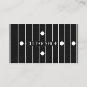 Carte De Visite Magasin de Guitare Luthier Touche en Bois de Rose