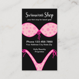 Carte De Visite Magasin de Maillots de Bain Design Bikini Été