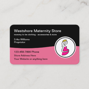 Carte De Visite Magasin de maternité pour femmes modernes au détai