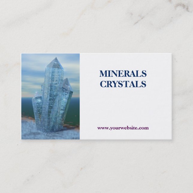 Carte De Visite magasin de minerais de cristaux (Devant)