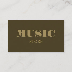 Carte De Visite Magasin de musique élégant