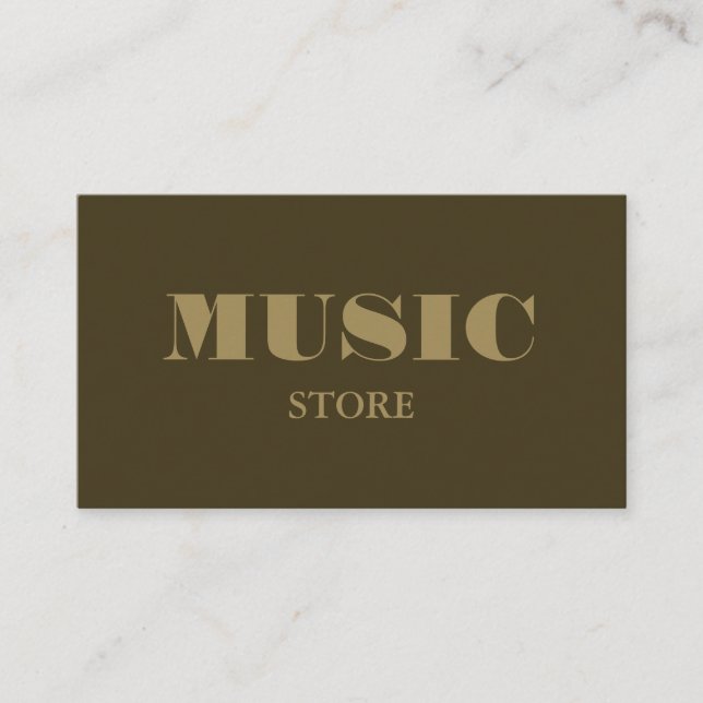 Carte De Visite Magasin de musique élégant (Devant)