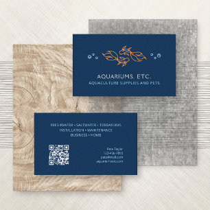 Carte De Visite Magasin de Poissons pour Aquarium et Bassin