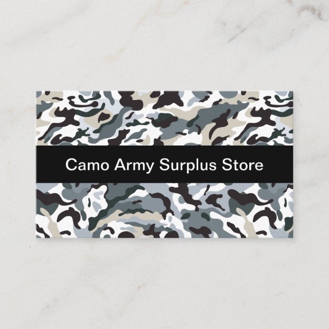 Carte De Visite Magasin de surplus de l'armée (Devant)
