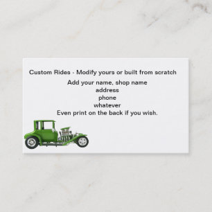 Carte De Visite Magasin fait sur commande de voiture