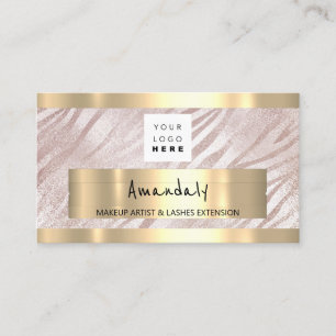 Carte De Visite Magasinez QR CODE Logo Métallurgique rose clair