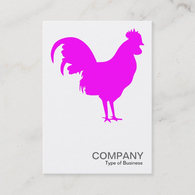 Carte De Visite Magenta Cockerel - Blanc (Devant)
