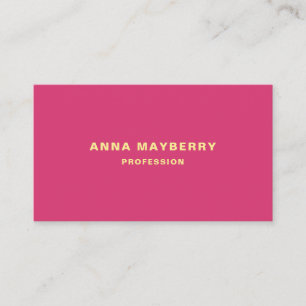 Carte De Visite Magenta Minimaliste