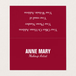 Carte De Visite Magenta Rouge maquillage Artiste Beauté Cheveux Sa