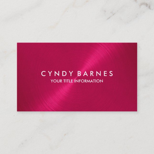 Carte de visite Magenta Sheen (Devant)