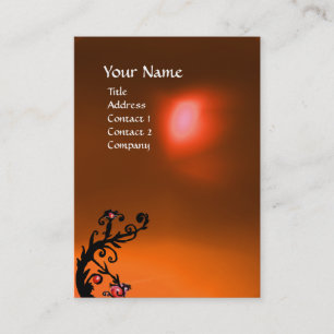 CARTE DE VISITE MAGIC BERRIES ORANGE AGATE GEM MONOGRAMME