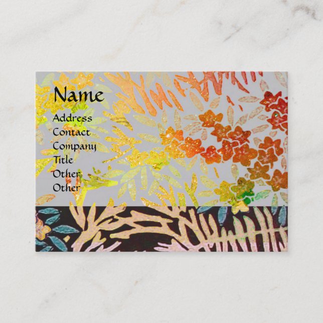 Carte De Visite MAGIC MYRTLE / Reflets dorés scintillants (Devant)