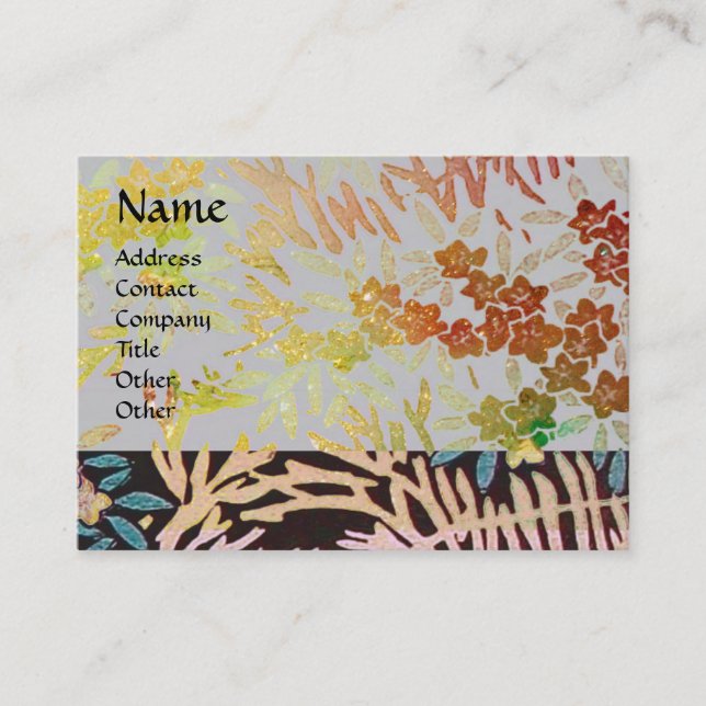 Carte De Visite MAGIC MYRTLE / Reflets dorés scintillants (Devant)