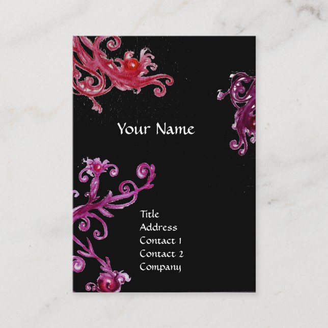 Carte De Visite MAGIC SWIRL MONOGRAM émeraude (Devant)