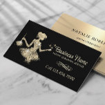 Carte De Visite Magical Gold Sparkles Maid House Service de nettoy<br><div class="desc">Magical Gold Sparkles Maid House Service de nettoyage Carte de visite.</div>