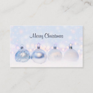 Carte De Visite Magical Metallic Christmas Balls