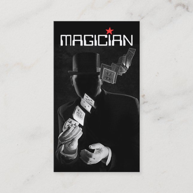 Carte De Visite Magicien Card Poker Trick Entertainment (Devant)