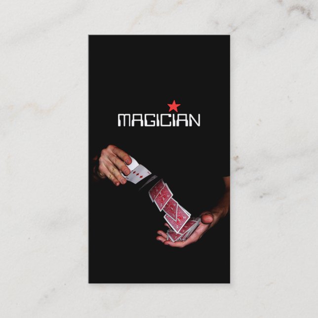 Carte De Visite Magicien Card Poker Trick Entertainment (Devant)