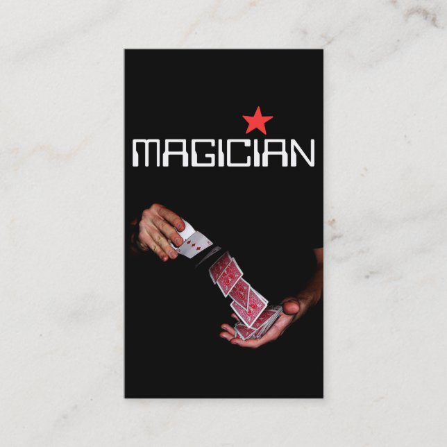Carte De Visite Magicien Card Poker Trick Entertainment (Devant)