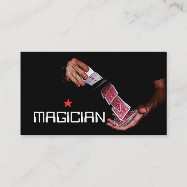 Carte De Visite Magicien Card Poker Trick Entertainment (Devant)