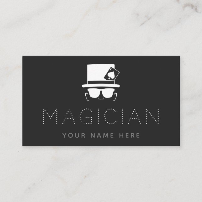 Carte De Visite Magicien Illusionniste Magic Casquette Card Tricks (Devant)