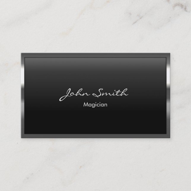 Carte De Visite Magicien professionnel de frontière en métal (Devant)