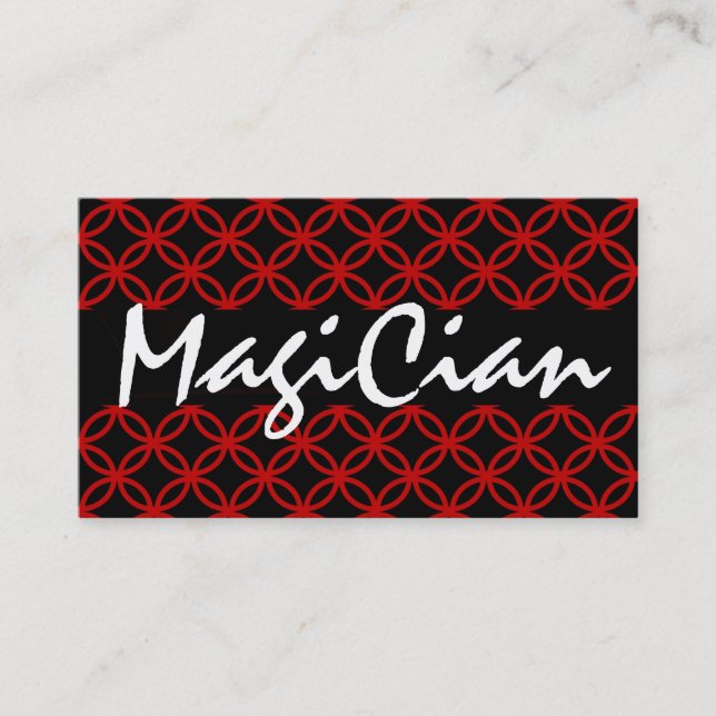 Carte de visite magicien Red Circles (Devant)