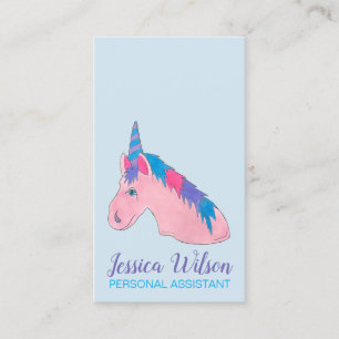 Carte De Visite Magique Pink Purple Mythique Cheval Unicorn Amour