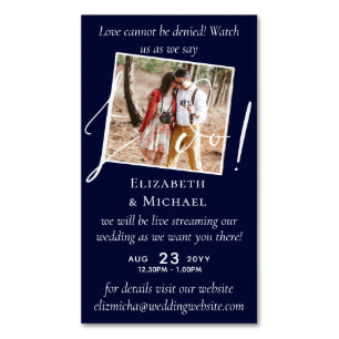 Carte De Visite Magnétique 25 x Mariage magnétique Livestreaming Enregistrer