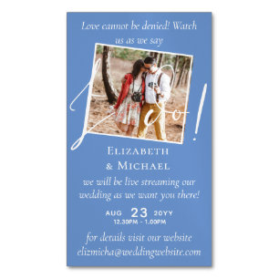 Carte De Visite Magnétique 25 x Mariage magnétique Livestreaming Enregistrer 