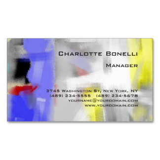 Carte De Visite Magnétique Abstrait coloré minimaliste moderne
