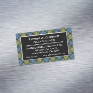 Carte De Visite Magnétique Accent écossais Campbell Tartan Plaid