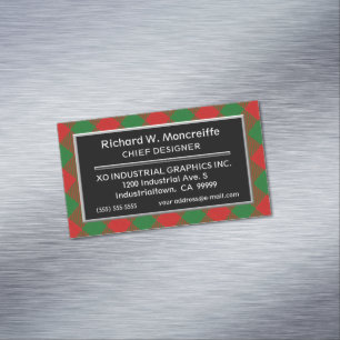 Carte De Visite Magnétique Accent écossais Clan Moncreiffe Tartan