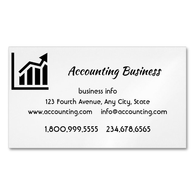 Carte De Visite Magnétique Accounting Bookkeeping  Custom Business  (devant)