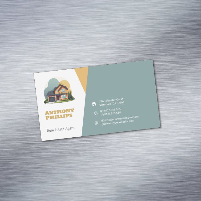 Carte De Visite Magnétique Agent immobilier | Maison (In Situ)