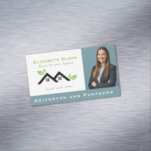 Carte De Visite Magnétique Agents immobiliers professionnels Realtor modernes