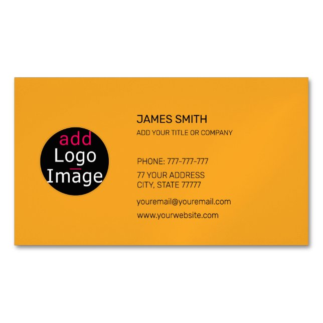 Carte De Visite Magnétique Ajouter Votre Image Personnalisée Macaroni & Froma (devant)