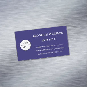 Carte De Visite Magnétique Ajoutez votre logo personnalisé Cercle Indigo Prof