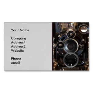 Carte De Visite Magnétique Antique Caméra Photographie Vintage Lens Film