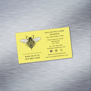 Carte De Visite Magnétique Apiary Beekeeper Beekeeper Honey Bee Social Media