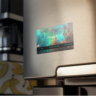 Carte De Visite Magnétique Aqua Green Celestial Photo Métaphysique