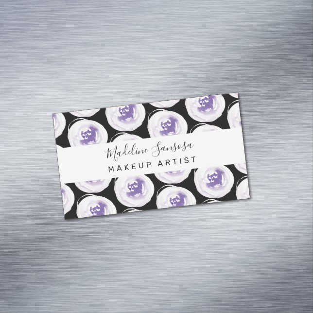 Carte De Visite Magnétique Aquarelle Floral Poppies Beauty Maquillage Nails (In Situ)