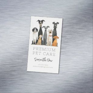 Carte De Visite Magnétique Aquarelle mignonne Animaux Chiens Animaux Animaux