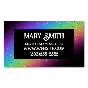 Carte De Visite Magnétique Arc en arc-en-ciel élégant