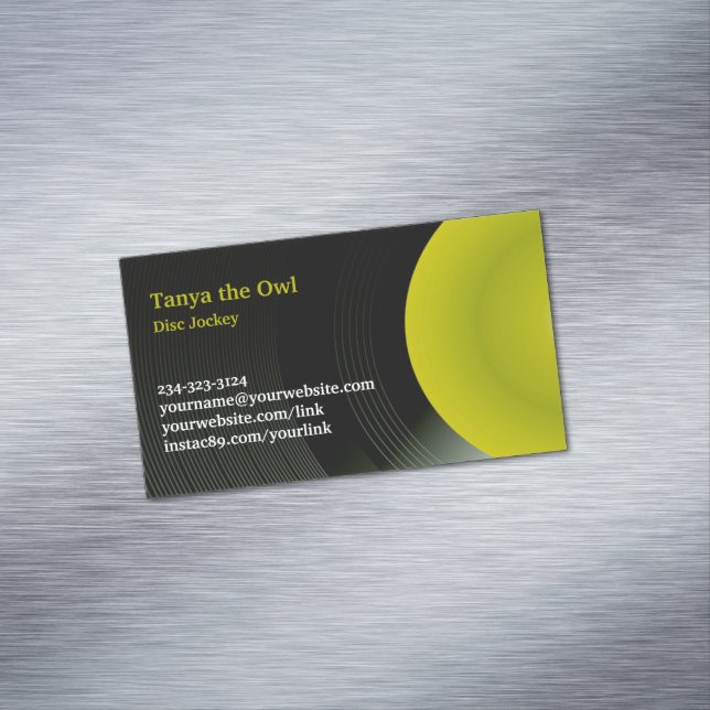 Carte De Visite Magnétique Arrière - plan de CD DJ (In Situ)