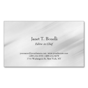 Carte De Visite Magnétique Arrière - plan gris élégant Plain simple professio