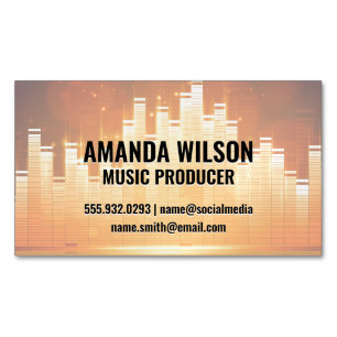 Carte De Visite Magnétique Arrière - plan léger de l'égaliseur