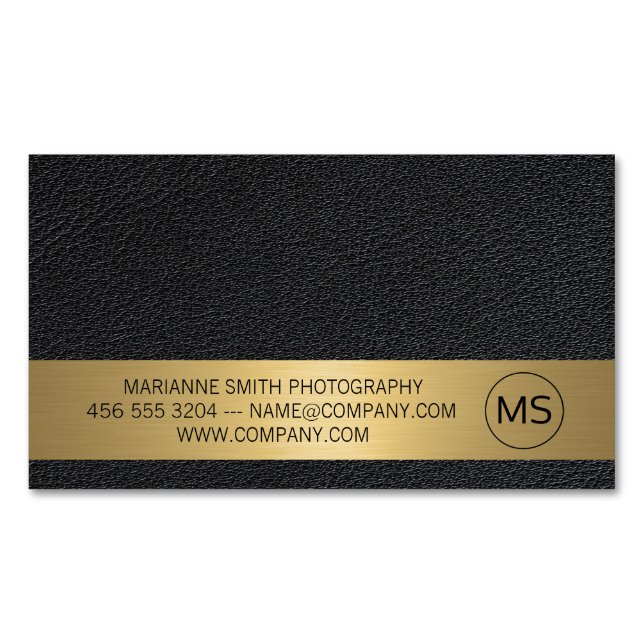 Carte De Visite Magnétique Art contemporain | Photographe | Cuir (devant)